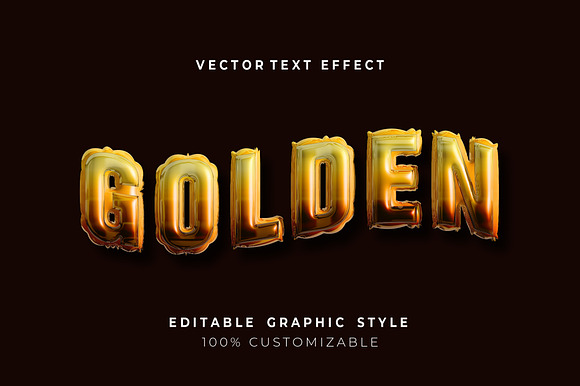 Shiny Golden Balloon Text Effect preview 3