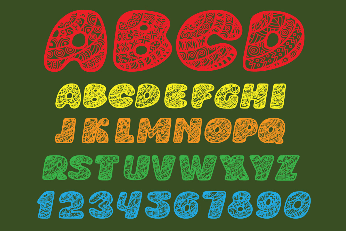 Font of curly letters.
