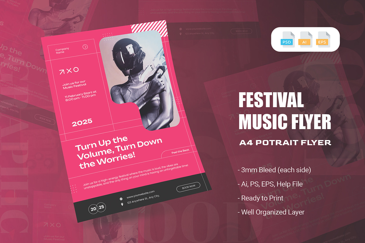 Festival Music - Flyer, a Flyer Template by AQR Studio (Photo 1 of 2)