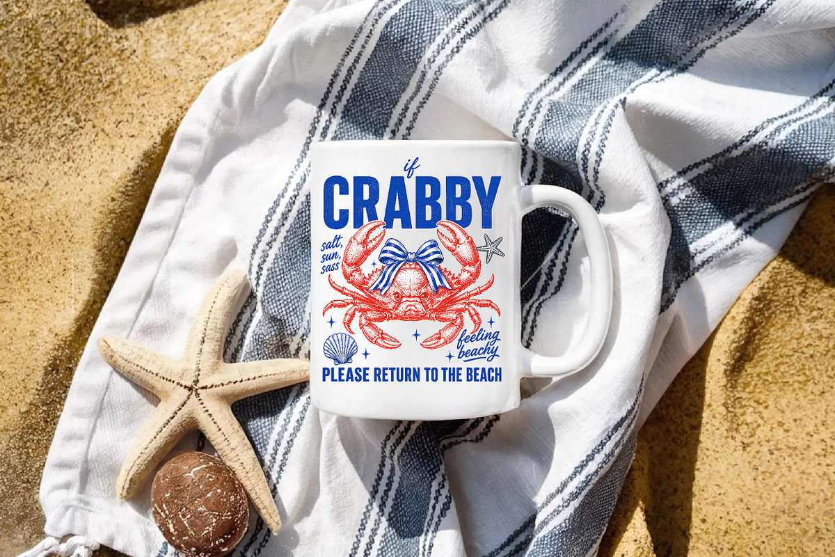 Crabby But Cute PNG, Trendy Beach, a Seasonal Illustration by Libby Wishes (Photo 5 of 5)