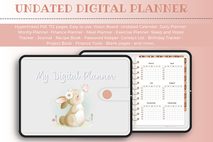 Undated Digital Planner Pdf