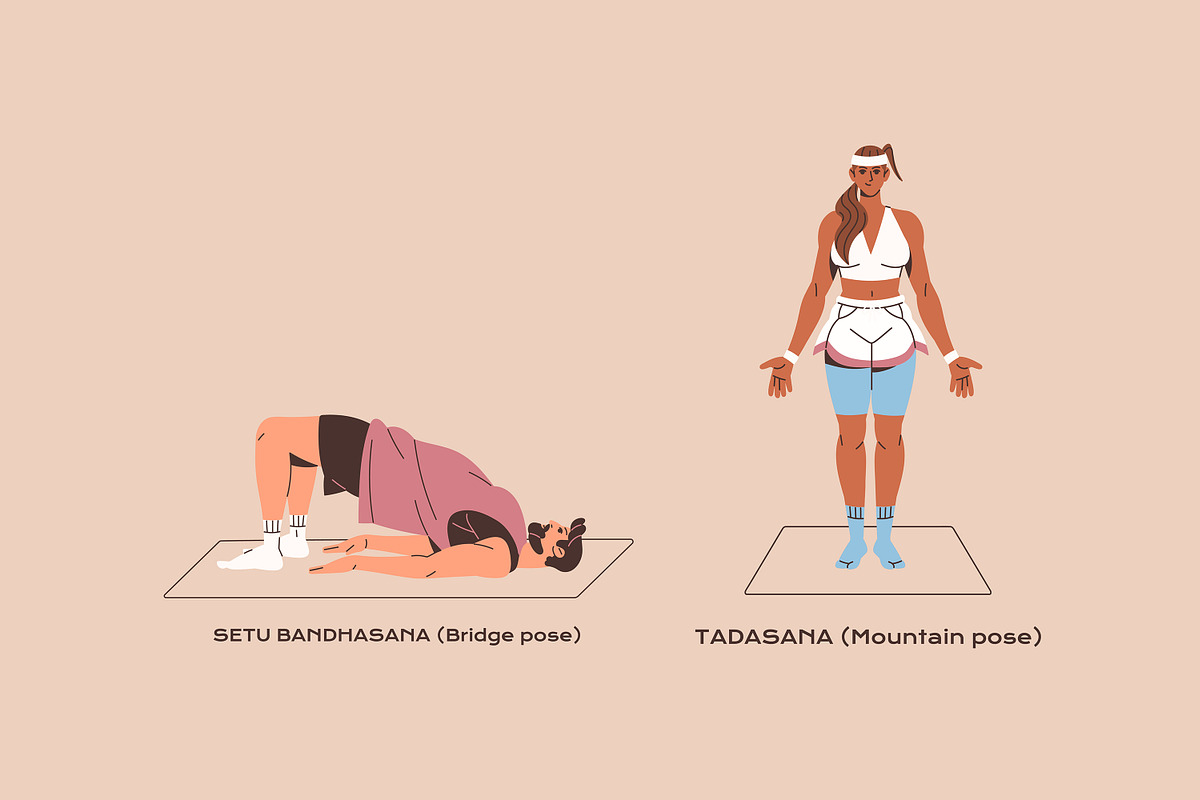 People in yoga poses, asanas set, a Sport Illustration by PaperTrident (Photo 4 of 12)