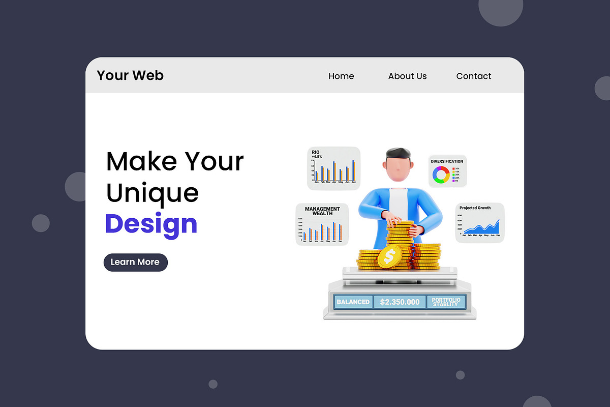 Financial Growth 3D Illustration, a Characters & Person 3D Model by novia99design (Photo 5 of 6)