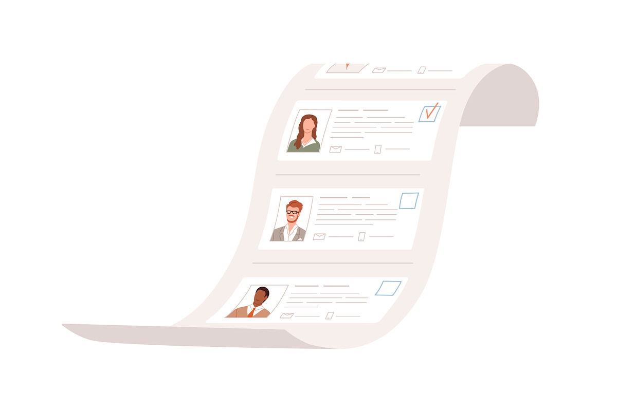 List of job applicants for hiring, a Work Illustration by Good Studio (Photo 3 of 3)