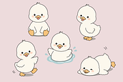 Baby Duck Character Set Collection, an Animal Illustration by Artpon Illustration (Thumbnail 3 of 3)