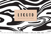 Liquid Seamless Patterns Set, a Pattern Graphic by Curly_Pat (Thumbnail 1 of 5)