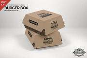 Burger Box Packaging Mockup, a Packaging Mockup by INCDesign (Thumbnail 1 of 5)