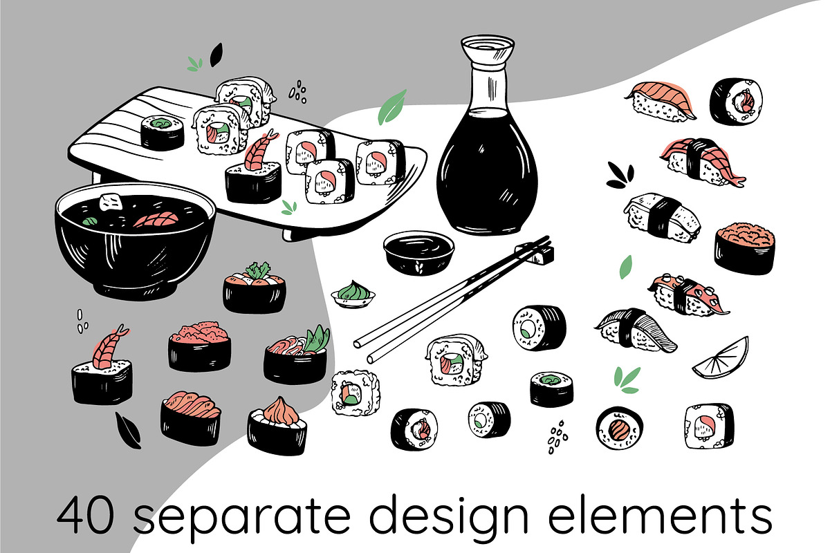 Japanese sushi graphics bundle, an Object Graphic by Doodle emporium (Photo 2 of 9)