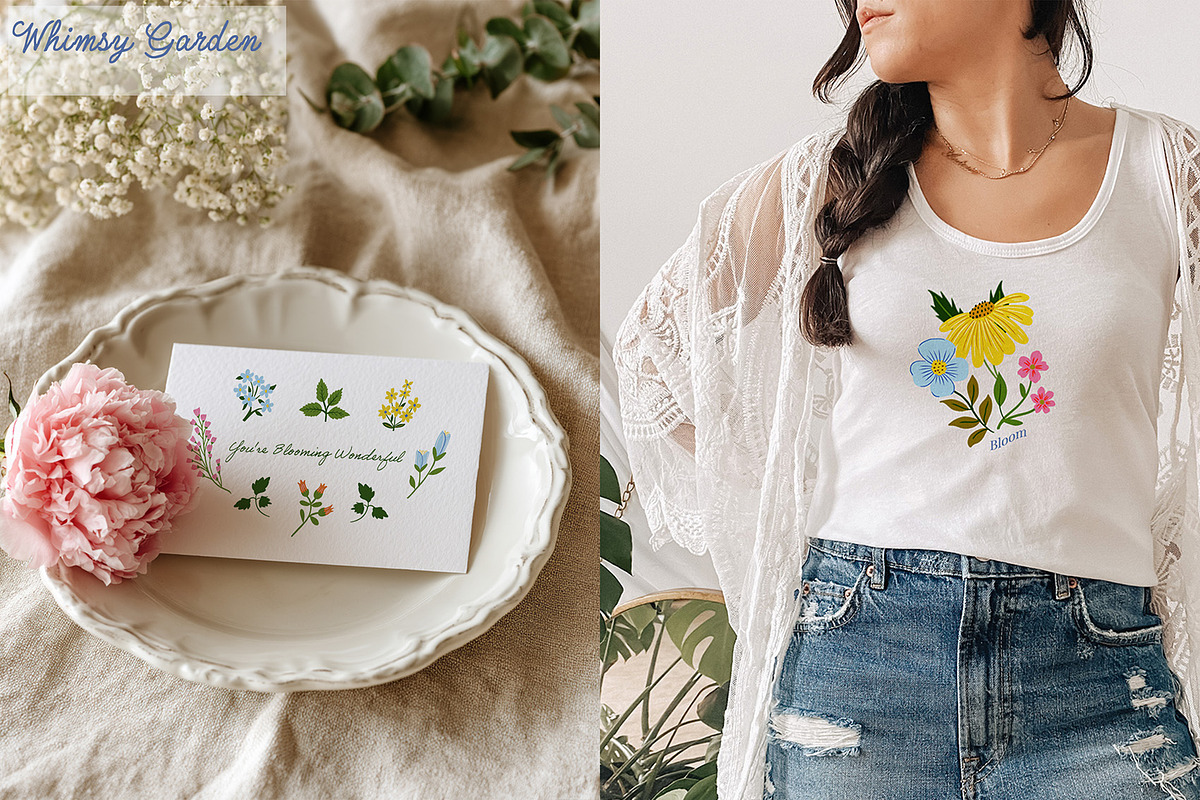 Whimsy Floral Pattern & Clipart, a Pattern Graphic by Essentially Nomadic (Photo 10 of 11)