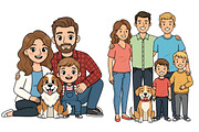 Watercolor Family Clipart, an Illustration by DreamArtGraphic (Thumbnail 2 of 5)