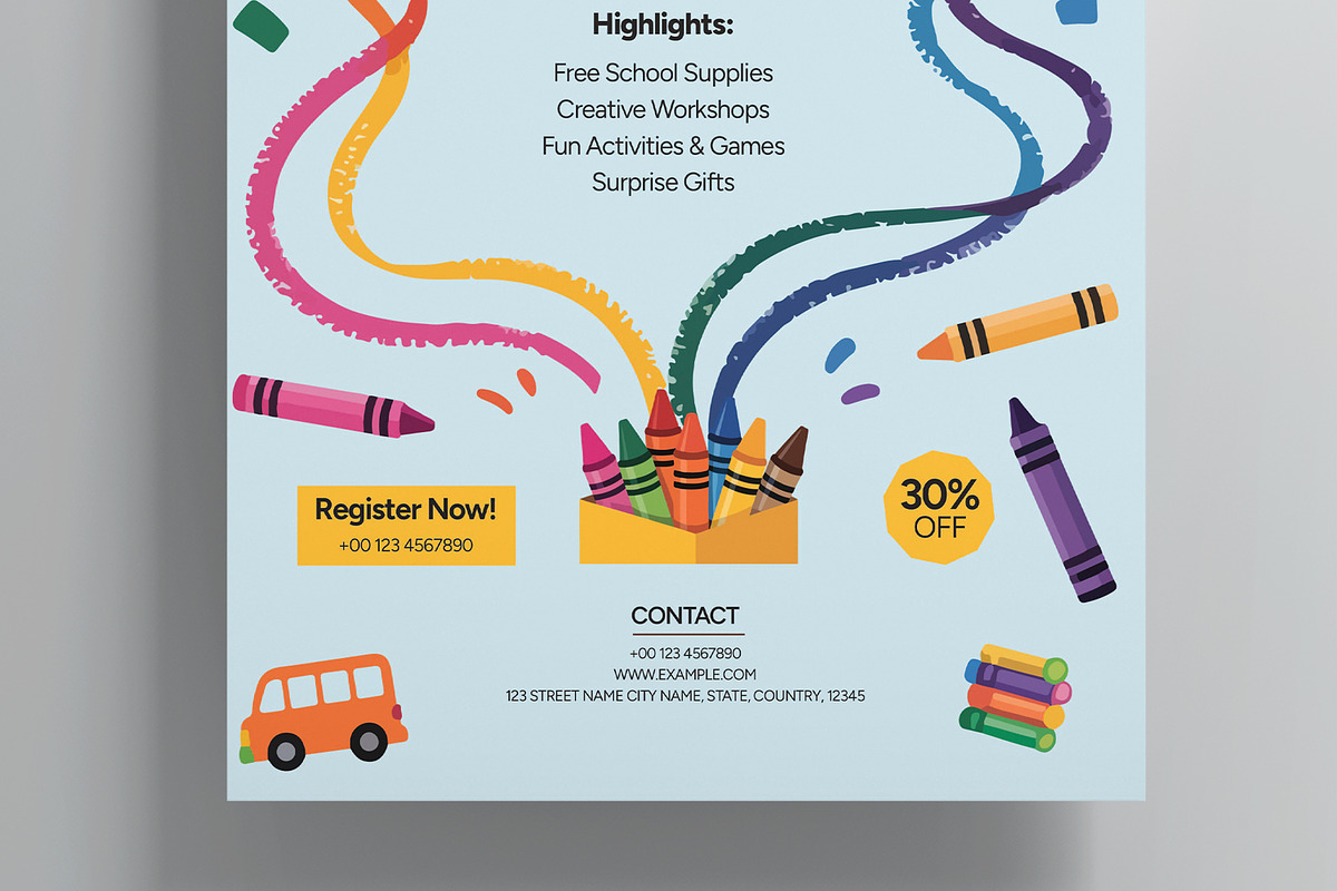 Back To School Flyer preview 3
