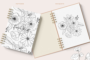 Floral Seamless Pattern Bouquets