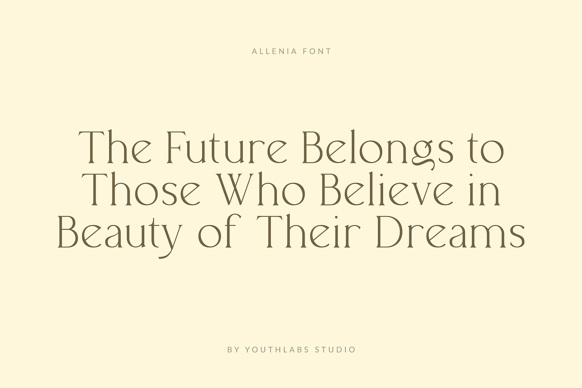 Allenia Serif - Modern Font, a Serif Font by Youthlabs Studio (Photo 3 of 21)