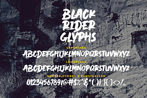 Black Rider Brush Font