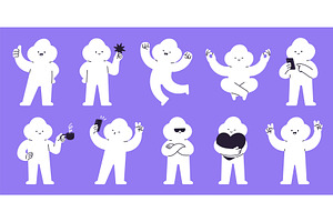 Abstract fluffy character. Cloud man, an Illustration by LadadikArt