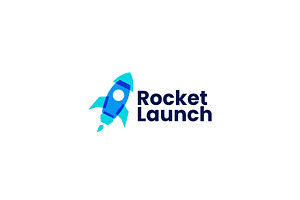 Rocket Launch Logo Vector Icon