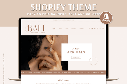 Neutral Shopify Theme, a Shopify Template by Macarons and Mimosas