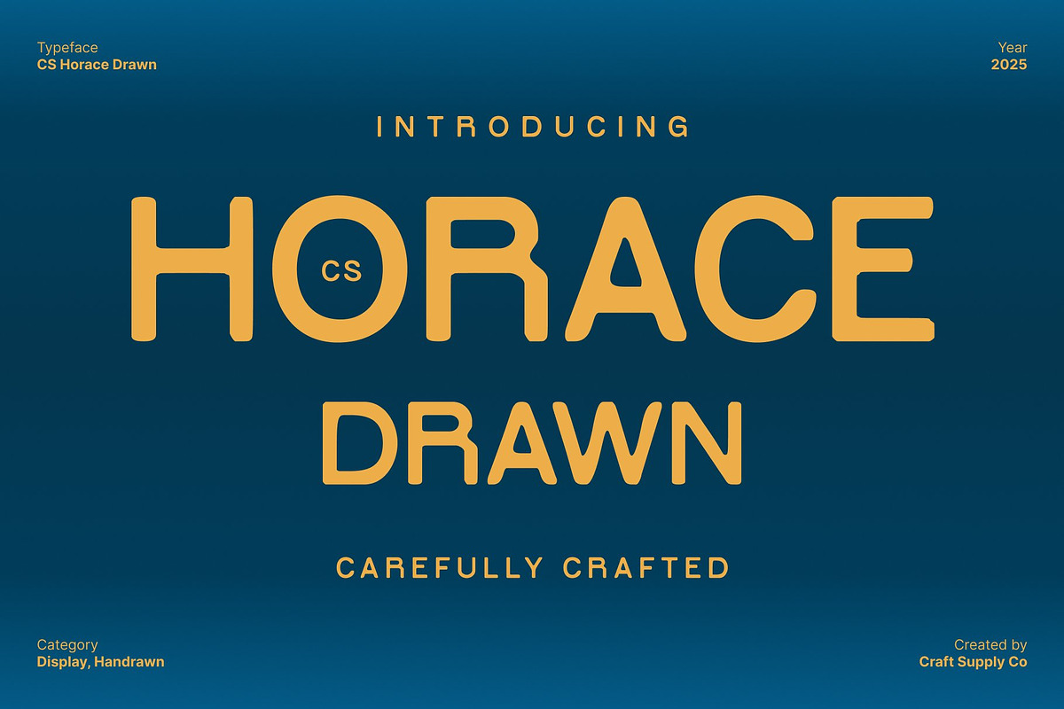 CS Horace Drawn, a Sans Serif Font by Craft Supply Co. (Photo 1 of 8)