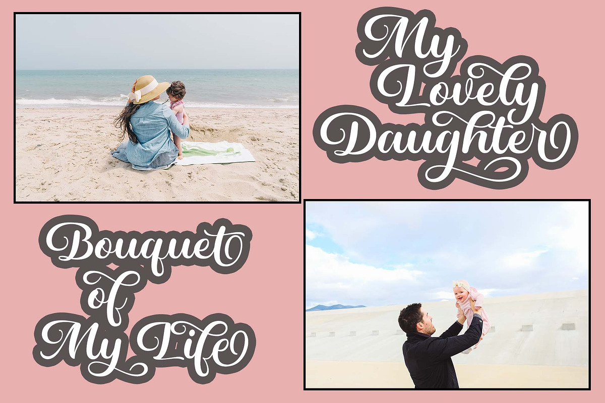 Daughter - A Lovely Calligraphy Font, a Script Font by Doehantz Studio (Photo 3 of 9)
