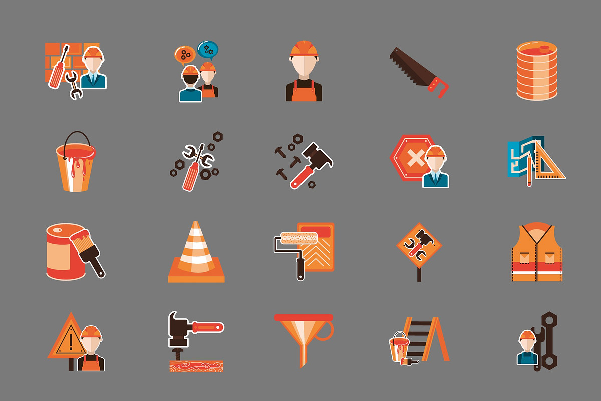 Construction Illustrations Set, an Object Illustration by studiogstock (Photo 1 of 3)