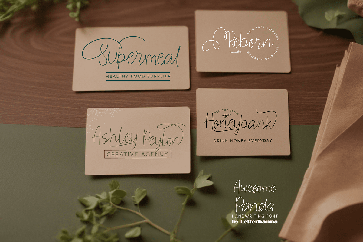 Awesome Panda Font, a Handwritten Font by Letterhanna Studio (Photo 3 of 16)
