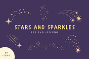 Hand-drawn Stars & Sparkles, an Object Graphic by Kristina Chistiakova (Thumbnail 1 of 4)