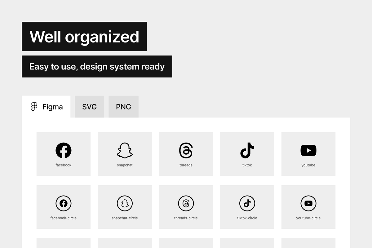 Social media - Light - 152 icons, an Outline Icon by Pictomate (Photo 5 of 7)
