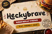 Heckybrave - Burger Display Font, a Handwritten Font by productype1 (Thumbnail 1 of 11)