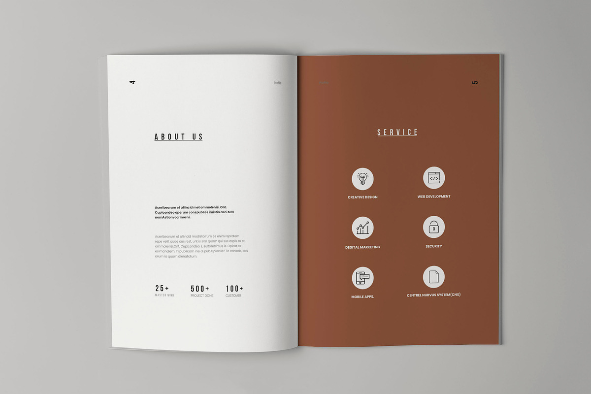 Company Profile Template, a Brochure Template by HR Studio (Photo 3 of 11)