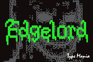 Edgelord TM – Medieval 8-bit Font, a Blackletter Font by Type Mania