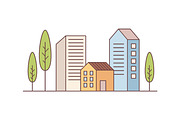Urban area line art, an Object Illustration by Good Studio (Thumbnail 2 of 3)