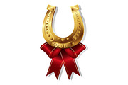 Gold, Silver and Bronze Horseshoes, a Decorative Illustration by PsychocheArt (Thumbnail 2 of 4)