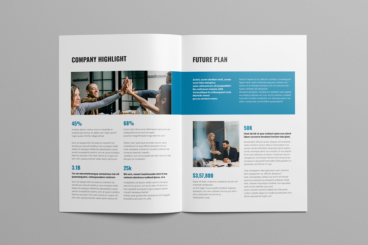Business Plan Template Canva, a Brochure Template by Pixelpick