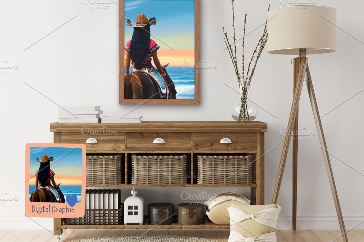 Custom art, Seaside Boho Cowgirl, a Branding & Logo Template by Boho Pixel Dust (Photo 2 of 4)