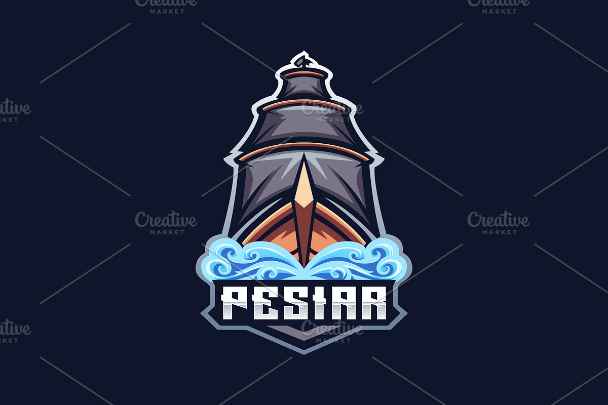 Ship Mascot Esport Logo, a Branding & Logo Template by prps.std (Photo 3 of 3)