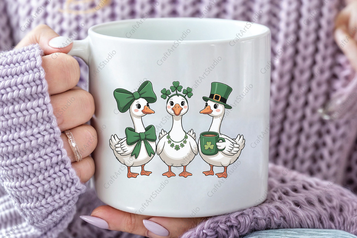 Funny St Patrick’s Day Silly Goose, an Illustration by CraftArtStudio (Photo 2 of 4)