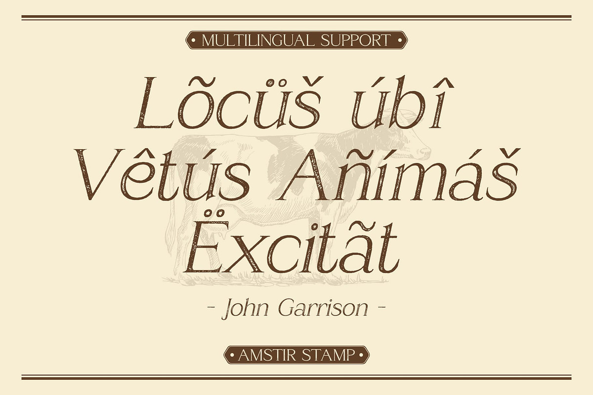 Amstir Stamp, a Serif Font by Craft Supply Co. (Photo 4 of 8)