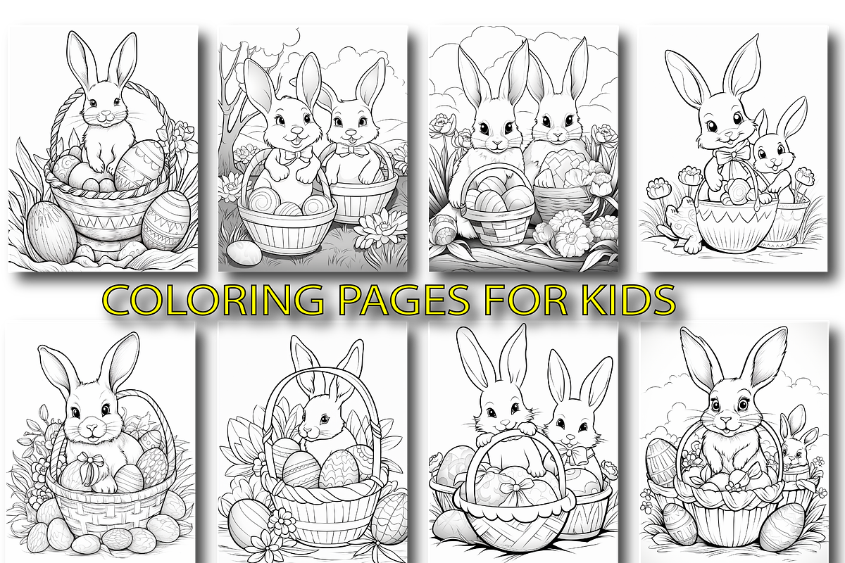 Easter Day Coloring Book for Kids, a Seasonal Illustration by Design Zone