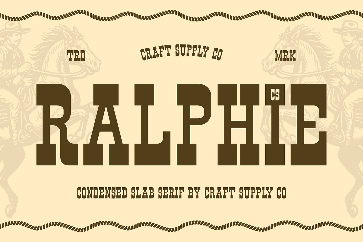 CS Ralphie – Western Display Font, a Slab Serif Font by Craft Supply Co. (Photo 1 of 8)