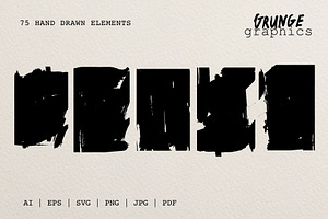 75 Drawn & Painted Grunge Graphics