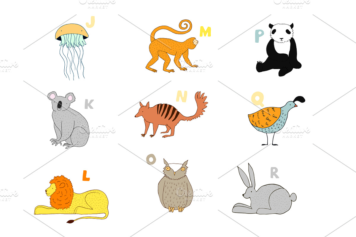 Cute Zoo Alphabet, an Animal Illustration by Anna Isaeva (Photo 3 of 5)