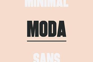 Moda - Minimal Sans Serif Font