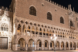 Dodge Palace on San Marco square in winter Venice