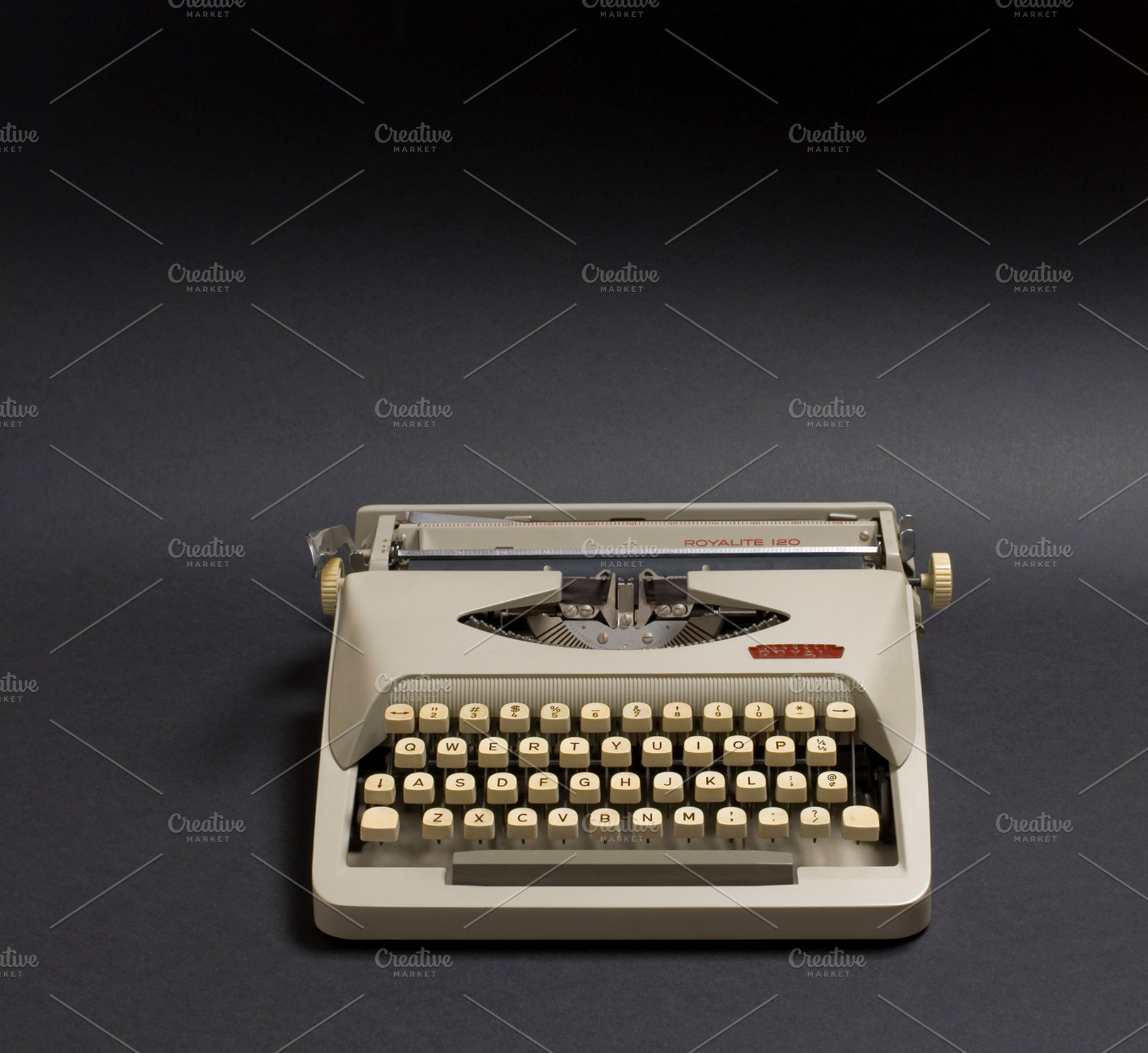 Retro Typewriter Featuring Royalite 120 Typewriter And Vintage