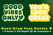 FONT Avocado 100% Handmade Bundle 9, a Sans Serif Font by Typo Graphic Design (Thumbnail 1 of 9)