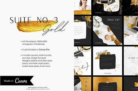 GOLD | Elegant Social Template Set