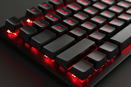 Gaming keyboard with backlight, a Technology Photo by AlyaAnd