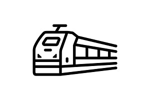 Train caravan black icon, an Outline Icon by Creative priyanka