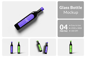 Glass Bottle Mockup