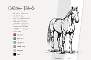 80 line art Horse Stable clip art, an Animal Illustration by Poppy Lane Studio (Thumbnail 10 of 12)